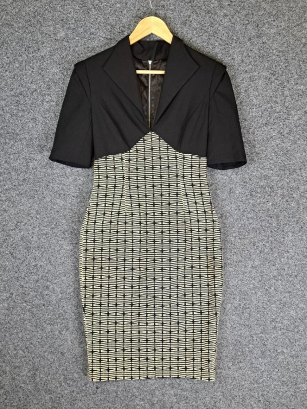 George Gross Dress Womens Size 8 Black White